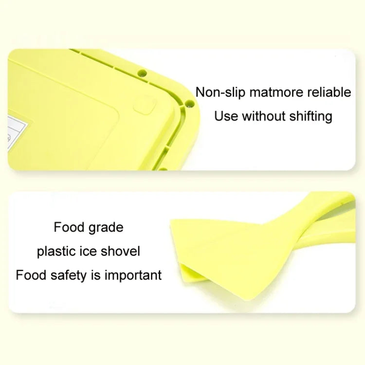 Mini Household Fried Yogurt Machine Children Homemade DIY Fried Ice Tray, Stainless Steel Green 26x21cm, Stainless Steel White 26x21cm, Stainless Steel Pink 22.5x17.5cm, Stainless Steel White 22.5x17.5cm, Aluminum Alloy White 22.5x17.5cm