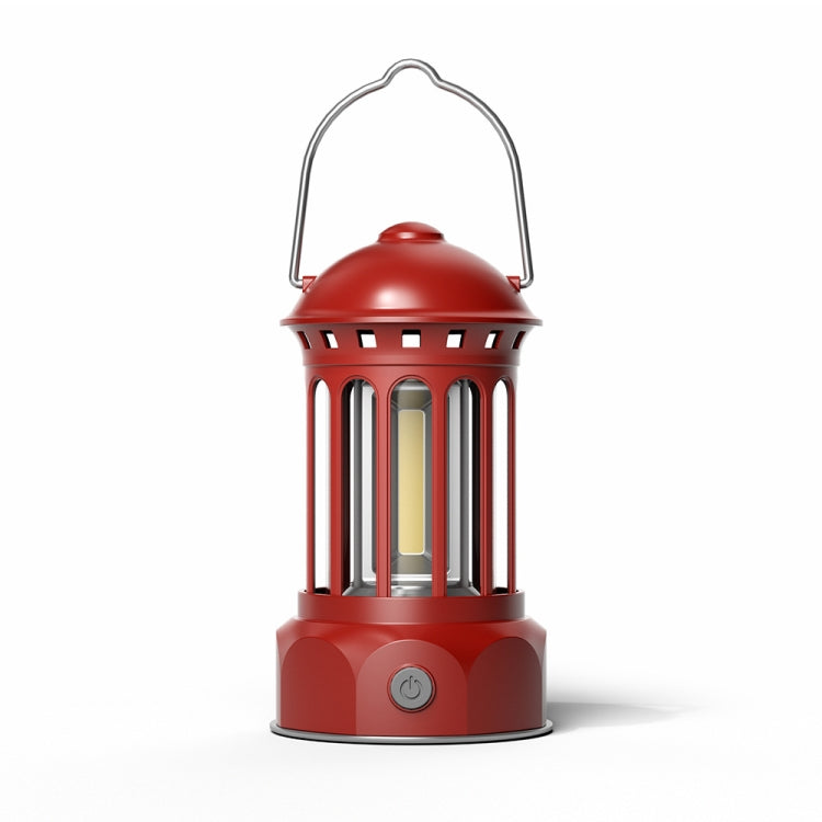 Battery Model COB Portable Outdoor Camping Lamp Atmosphere Tent Lamp Retro Lamp, Battery Small Green, Battery Small Black, Battery Small Beige, Battery Small Red, Battery Large Black, Battery Large Beige, Battery Large Green, Battery Large Red