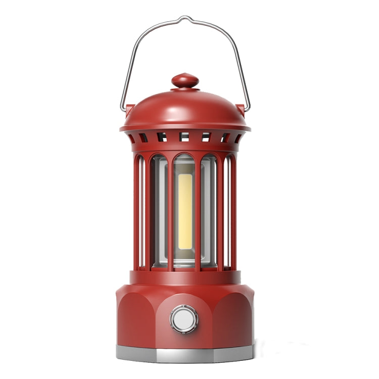 Battery Model COB Portable Outdoor Camping Lamp Atmosphere Tent Lamp Retro Lamp, Battery Small Green, Battery Small Black, Battery Small Beige, Battery Small Red, Battery Large Black, Battery Large Beige, Battery Large Green, Battery Large Red