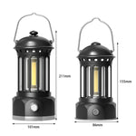 Battery Model COB Portable Outdoor Camping Lamp Atmosphere Tent Lamp Retro Lamp, Battery Small Green, Battery Small Black, Battery Small Beige, Battery Small Red, Battery Large Black, Battery Large Beige, Battery Large Green, Battery Large Red