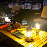 Battery Model COB Portable Outdoor Camping Lamp Atmosphere Tent Lamp Retro Lamp, Battery Small Green, Battery Small Black, Battery Small Beige, Battery Small Red, Battery Large Black, Battery Large Beige, Battery Large Green, Battery Large Red