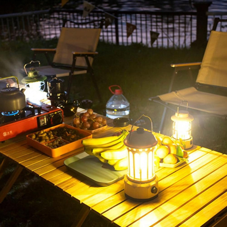 Battery Model COB Portable Outdoor Camping Lamp Atmosphere Tent Lamp Retro Lamp, Battery Small Green, Battery Small Black, Battery Small Beige, Battery Small Red, Battery Large Black, Battery Large Beige, Battery Large Green, Battery Large Red
