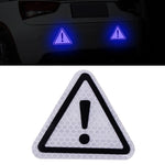 Car Tail Triangle Reflective Stickers Safety Warning Danger Signs Car Stickers
