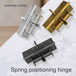 4 Inch Multifunctional Door Closer Automatic Door Closing Hinge, Color Steel Silver, Black, Color Steel Gold