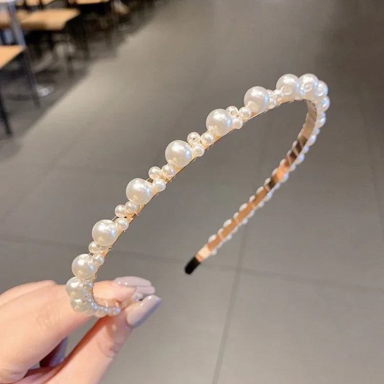 Sweet Pearl Headband Retro Versatile Hair Accessories, 1A, 2B, 3C, 4, 5, 6, 7, 8, 9, 10, 11, 12, 13, 14, 15, 16, 17, 18, 19, 20