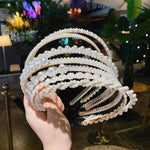Sweet Pearl Headband Retro Versatile Hair Accessories, 1A, 2B, 3C, 4, 5, 6, 7, 8, 9, 10, 11, 12, 13, 14, 15, 16, 17, 18, 19, 20