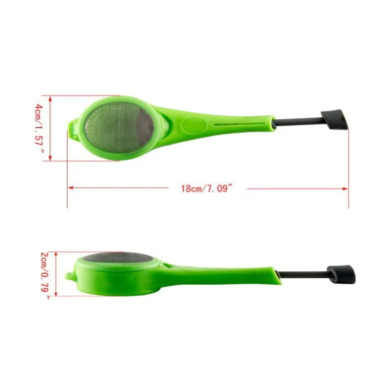 Tea Strainer Reusable Tea Infuser Built-In Plunger Portable Food-Grade Plastic Tea&Coffee Strainer