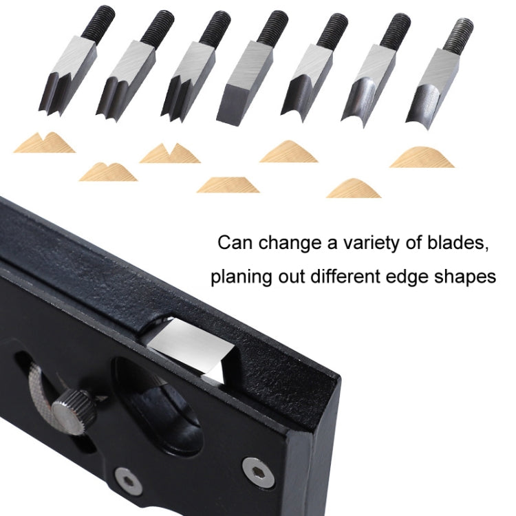 Woodworking Multi-Angle Chamfering Adjustable Depth Hand Planer, Black Planer, Red Planer, Black + 6 Blades, Red + 6 Blades