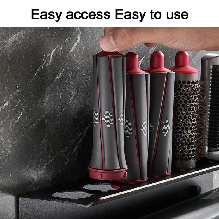 For Dyson Airwrap Wall-Mounted Shelf Storage Rack, A Type Black Gold, B Type Black Gold, A Type Black, B Type Black, C Type Flip Down, C Type Flip Up