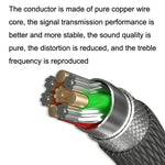 For Sennheiser HD518 / HD558 / HD598 / M40X / M50X Headset Upgrade Cable, 1.2m, 2m