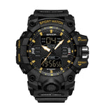 SANDA Green Light Alarm Clock Multifunctional Waterproof Shockproof Transparent Watch