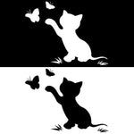 10pcs Disc Cat Reflective Scratch Body Sticker