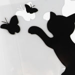 10pcs Disc Cat Reflective Scratch Body Sticker