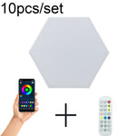 RGB Symphony Hexagon Lights DIY Bedside Ambient Wall Lamp Smart Honeycomb Light, 10pcs/set, 12pcs/set