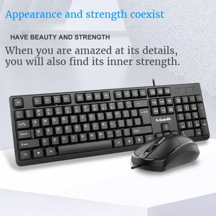 K-Snake K001 Wired Keyboard And Mouse Set Desktop Computer Keyboard, With Mouse, Without Mouse