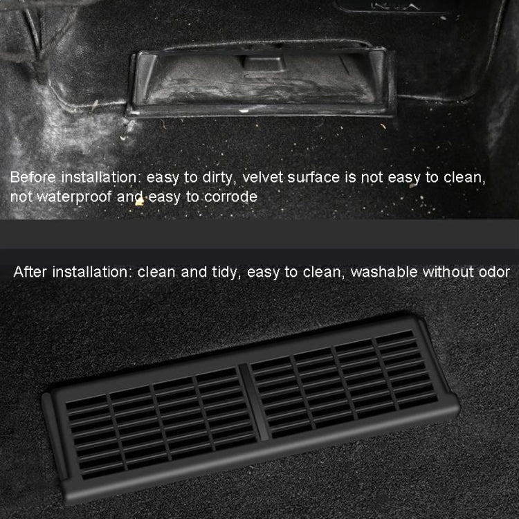 1pair Car Under-seat Vent Protection Cover Decoration Accessories, For Tesla Model Y, For Tesla Model 3