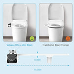 Bidet Toilet Seat Attachment With Hot & Cold Double Nozzle Personal Hygiene, 7/8 For North America, 1/2  For Asia/Australia/UK, 3/8 For Europe