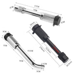 Car Latch Lock Trailer Tow Hook Anti-theft Padlock, Bending Silver, Direct Pipe Silver, Straight Pipe Black
