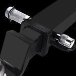 Car Latch Lock Trailer Tow Hook Anti-theft Padlock, Bending Silver, Direct Pipe Silver, Straight Pipe Black