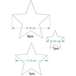 20pcs /Set Acrylic Stars Mirror Stereo Wall Stickers Home Decoration Soft Mirror, Stars
