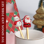 4pcs /Pack Christmas Cartoon Doll Stainless Steel Tableware, D Spoon