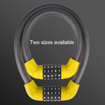 Bicycle And Electrical Vehicle 5-Digit Combination Lock Safety Anti-Theft Cycling Lock, 40 x 1.72cm, 57 x 1.72cm