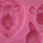 Cartoon Three-dimensional Animals Fondant Silicone Mold Cake Decorating Baking Tools, 1286, 0599