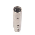 Zinc Alloy Shell Large 3Pin Female XLR to 5Pin XLR Male DMX Signal Lamp XLR Adapter