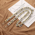 Retro Mobile Phone Chain Lanyard Tortoiseshell Acrylic Resin Bag Chain with Spacer, L205-3HS-40cm, L205-3HS -60cm, L205-3HS-120cm, L205-2HS-40cm, L205-2HS -60cm, L205-2HS-100cm, L205-LS-40cm, L205-LS-60cm, L205-LS-100cm