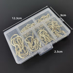 75pcs /Box Screw-in Ceiling Hook Set Home Storage Wall Cup Hook Lamp Hook