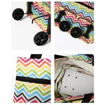 2 In 1  Oxford Cloth Shopping Bag Foldable Shopping Trolley Cart