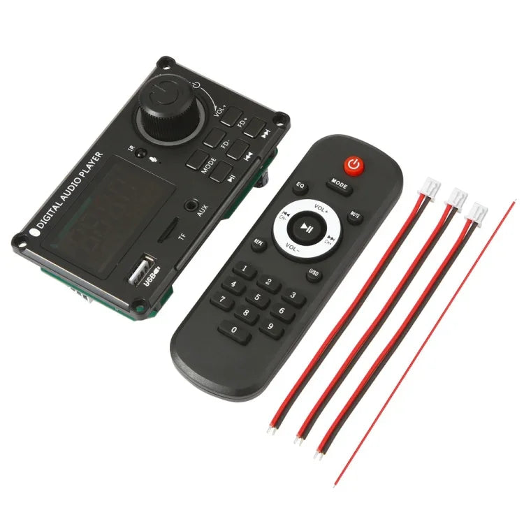 100W 12V TPA3116 Color Screen Power Amplifier Bluetooth Decoder Board With Recording Call, Silicone Remote Control, Small Silicone Remote Control, Small Remote Control