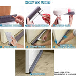 Door Bottom Seal Strip Door Seam Soundproof Windproof Sticker Door Foot Down Gap Self-Adhesive Blocking Strip, Unilateral Brown, Unilateral Black, Unilateral Gray