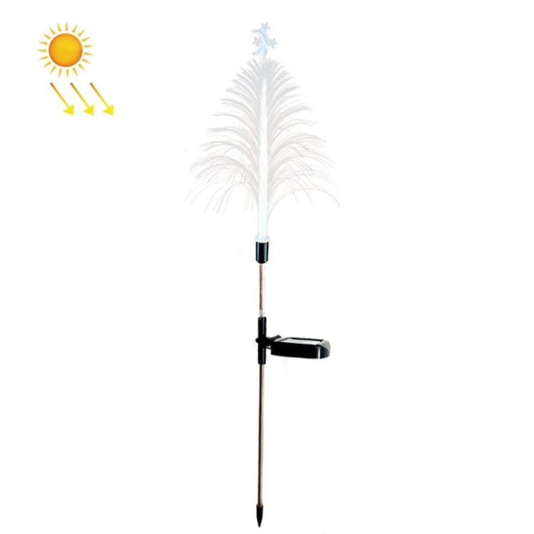 Christmas Tree Solar Light Outdoor Atmosphere Lighting Outdoor Waterproof Glowing Festival Decorative Lamp, Star Moon Transparent
