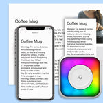 RGB Light Portable Mini Bluetooth Printer Inkless Document Label Printer, with 1-Roll Paper, with 5-Rolls Paper, with 5-Rolls Stickers, with 5 Paper+5 Stickers+3 Color Paper