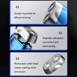 Double-head Mini Magnetic Shaver Portable Men Electric Shaver
