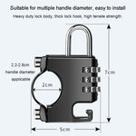 Motorcycle Helmet Anti-Theft Lock Fixed Helmet Combination Padlock, Black, Silver