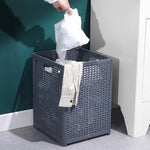 Foldable Dirty Clothes Basket Wall Mounted Bathroom Dirty Clothes Storage Frame Plastic Laundry Basket, Plus Large Gray, Plus Large Black, Extra Large Black, Extra Large White, Extra Large Gray