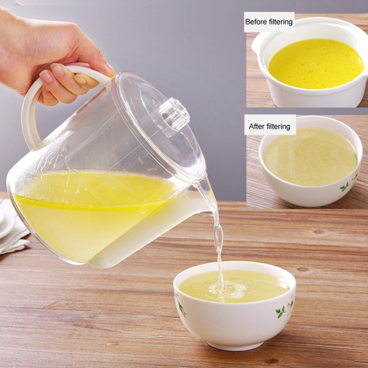 Kitchen Grease Trap Soup Kettle With Strainer Grease Separator Kettle Filter Cup, 1500ml