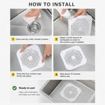 Floor Drain Pad With Suction Pad Kitchen Bathroom Anti Clogging Hair Strainer Sewer Floor Drain Plugs
