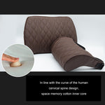 Car Seat Memory Foam Support Cushion, Black Headrest, Coffee Headrest, Black Waist Support, Coffee Waist Support