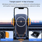 Smart Induction Wireless Charger Car Cell Phone Holder Solar Fast Charging Air Vent Navigation Stand