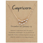 12 Zodiac Signs With Diamonds Necklace Card Rhinestones Collarbone Chain Pendant, Scorpio Golden, Sagittarius Golden, Capricorn Golden, Taurus Golden, Pisces Golden, Leo Golden, Libra Golden, Cancer Golden, Aquarius Golden, Virgo Golden, Aries Golden  ...
