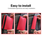 Skin Feeling Car Leather Seat Belt Cover Shoulder Pads, 6.5x23cm