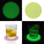 Round Luminous Silicone Coaster Thermal Insulation Cushion Anti-Scald Glowing Coffee Coasters