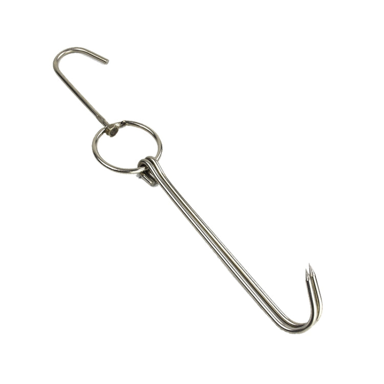 Stainless Steel Double Ring Duck Cooker Hanger Outdoor Barbecue Hanging Hook Stand, 3 Centi Small Ring 23cm, 3 Centi Small Wax Ring 24.5cm, 3 Centi Large Wax Ring 33cm, 3 Centi Medium Wax Ring 29cm, 4 Centi  Steel Thick Short 24cm                      ...
