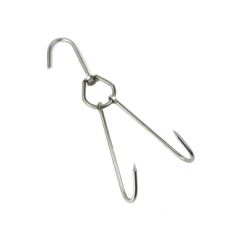 Stainless Steel Double Ring Duck Cooker Hanger Outdoor Barbecue Hanging Hook Stand, 3 Centi Small Ring 23cm, 3 Centi Small Wax Ring 24.5cm, 3 Centi Large Wax Ring 33cm, 3 Centi Medium Wax Ring 29cm, 4 Centi  Steel Thick Short 24cm                      ...