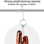 Stainless Steel Double Ring Duck Cooker Hanger Outdoor Barbecue Hanging Hook Stand, 3 Centi Small Ring 23cm, 3 Centi Small Wax Ring 24.5cm, 3 Centi Large Wax Ring 33cm, 3 Centi Medium Wax Ring 29cm, 4 Centi  Steel Thick Short 24cm                      ...