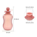150ml Reusable Silicone Baby Food Pouches Refillable Squeeze Storage Containers, 150ml  Blue, 150ml Pink, 150ml Beige