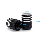 2pcs Auto Tire Laser Skull Valve Cap
